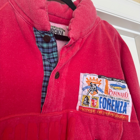 Forenza Authentic Sportswear Pink Vintage Pullover Sweatshirt with Patch - Picture 2 of 6